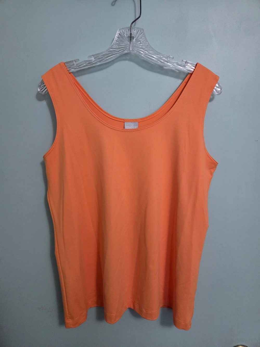 Chico's Coral-Orange Scoop Neck Tank